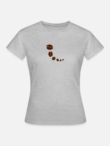 Coffee Beans - Frauen T-Shirt - Grau meliert