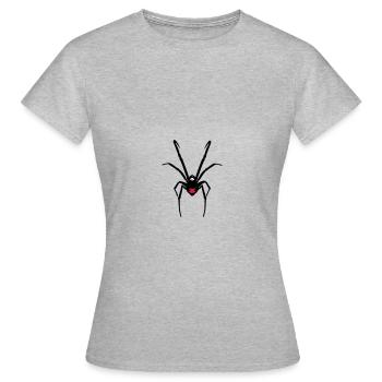 Araignée - T-shirt Femme - gris chiné - Devant - AI Model Female 172 dark (172cm)