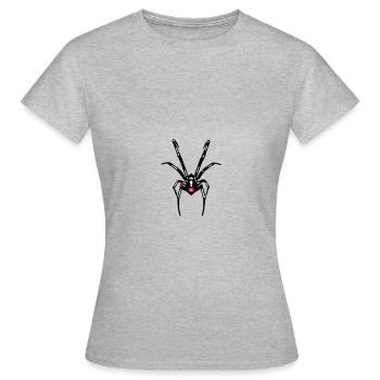 Spinnen - Frauen T-Shirt - Grau meliert - Vorne - AI Model Female 172 dark (172cm)