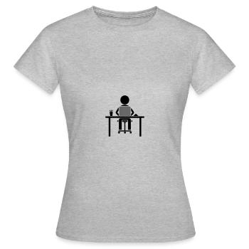 Worker Computer Learning - Women's T-Shirt - heather grey - Front - AI Model Female 172 dark (172cm)
