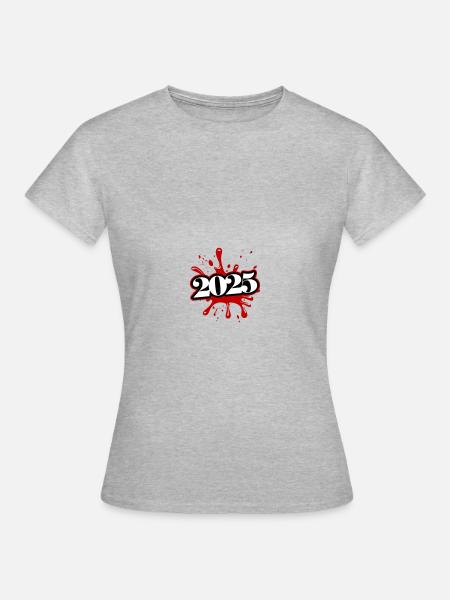 2025 klecks - Frauen T-Shirt - Grau meliert