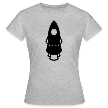 Rakete Rocket fusée - Frauen T-Shirt - Grau meliert - Vorne - AI Model Female 172 dark (172cm)