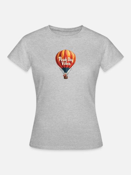 Parade Day Vibes Ballon - Frauen T-Shirt - Grau meliert