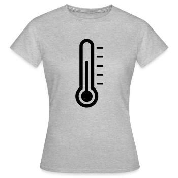 Thermometer - Frauen T-Shirt - Grau meliert - Vorne - AI Model Female 172 dark (172cm)