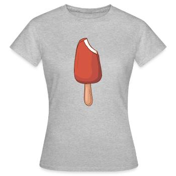Crème glacée, crème glacée, crème glacée, crème glacée, boule, crème glacée, sundae - T-shirt Femme - gris chiné - Devant - AI Model Female 172 dark (172cm)