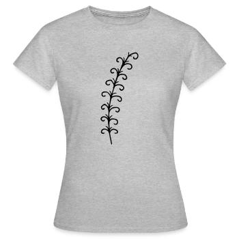 Branche branche feuille feuilles plante nature gui sapin - T-shirt Femme - gris chiné - Devant - AI Model Female 172 dark (172cm)