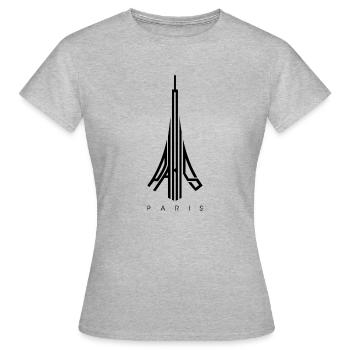 Paris - Frauen T-Shirt - Grau meliert - Vorne - AI Model Female 172 dark (172cm)