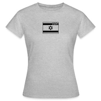 Drapeau tactique d’Israël - ISR - T-shirt Femme - gris chiné - Devant - AI Model Female 172 dark (172cm)
