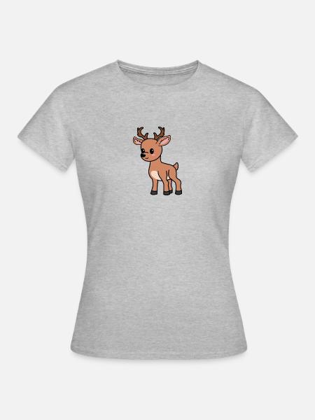 Mack das Reh - Frauen T-Shirt - Grau meliert