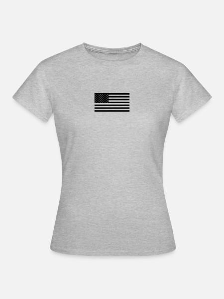 U.S./USA Taktische Flagge - Frauen T-Shirt - Grau meliert