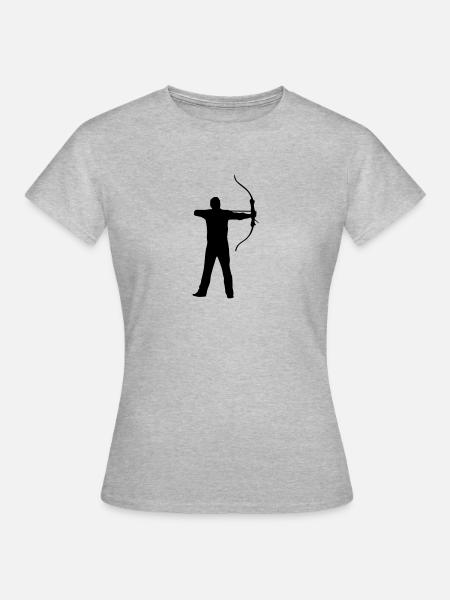 bogenschuetze - Frauen T-Shirt - Grau meliert