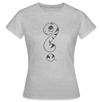 Point d’interrogation serpent - T-shirt Femme - gris chiné - Devant - AI Model Female 172 dark (172cm)