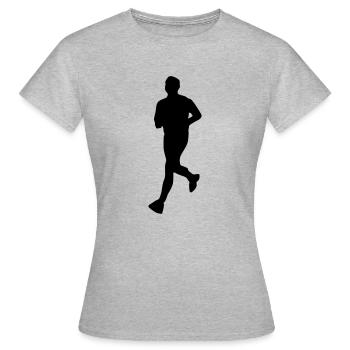 Laufen Sportler - Frauen T-Shirt - Grau meliert - Vorne - AI Model Female 172 dark (172cm)
