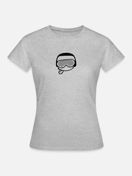Funky DJ Face - Frauen T-Shirt - Grau meliert