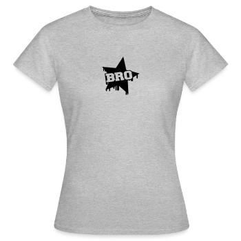 Bro - Frauen T-Shirt - Grau meliert - Vorne - AI Model Female 172 dark (172cm)