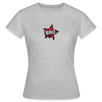 Bro Star - Frauen T-Shirt - Grau meliert - Vorne - AI Model Female 172 dark (172cm)