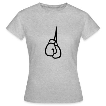 Boxe Gant - T-shirt Femme - gris chiné - Devant - AI Model Female 172 dark (172cm)