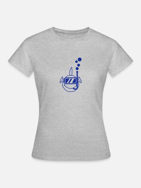 Snorkeling Fish - Frauen T-Shirt - Grau meliert
