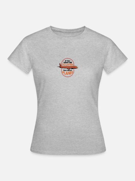 Cadeau d’atterrissage d’avion de pilote d’avion d’avion - T-shirt Femme - gris chiné