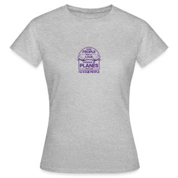 Flugzeug Pilot Flugzeuge Flugzeug Landung Geschenk - Frauen T-Shirt - Grau meliert - Vorne - AI Model Female 172 dark (172cm)
