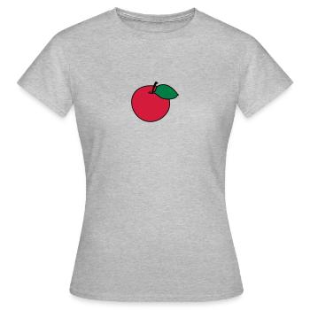Apfel - Frauen T-Shirt - Grau meliert - Vorne - AI Model Female 172 dark (172cm)