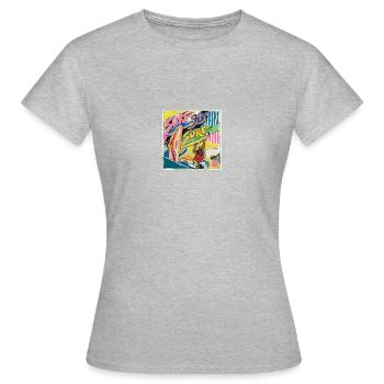 Surfing Retro - Women's T-Shirt - heather grey - Front - AI Model Female 172 dark (172cm)