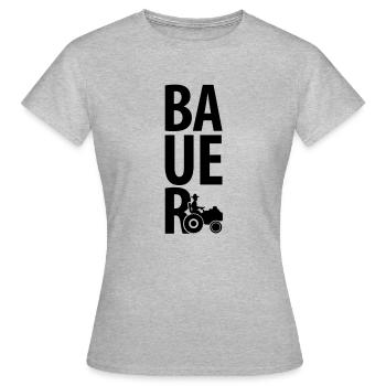 bauer_design_c1 - Women's T-Shirt - heather grey - Front - AI Model Female 172 dark (172cm)