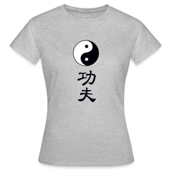 tao kung fu - T-shirt Femme - gris chiné - Devant - AI Model Female 172 dark (172cm)