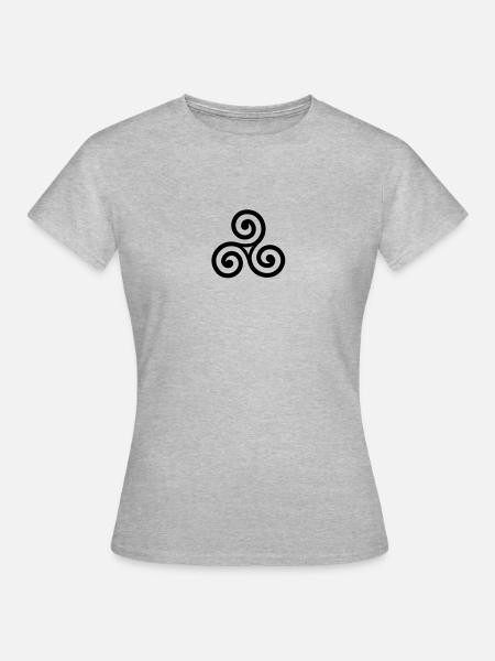 Triskell - T-shirt Femme - gris chiné