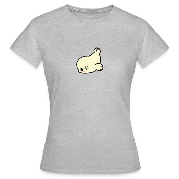 Otto das Siegel - Frauen T-Shirt - Grau meliert - Vorne - AI Model Female 172 dark (172cm)