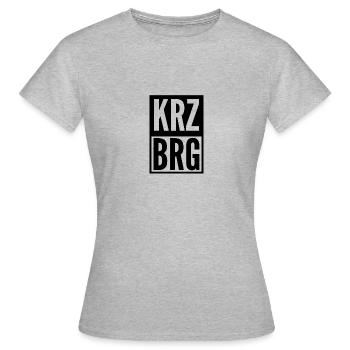 Krzbrg - Kreuzberg - Frauen T-Shirt - Grau meliert - Vorne - AI Model Female 172 dark (172cm)