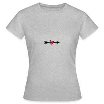 Flèche de Cupidon - T-shirt Femme - gris chiné - Devant - AI Model Female 172 dark (172cm)