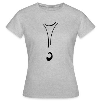 point d'exclamation - T-shirt Femme - gris chiné - Devant - AI Model Female 172 dark (172cm)