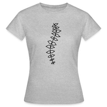 Eveu Flower Vine - Women's T-Shirt - heather grey - Front - AI Model Female 172 dark (172cm)