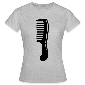 Icône de coiffeur peigne - T-shirt Femme - gris chiné - Devant - AI Model Female 172 dark (172cm)