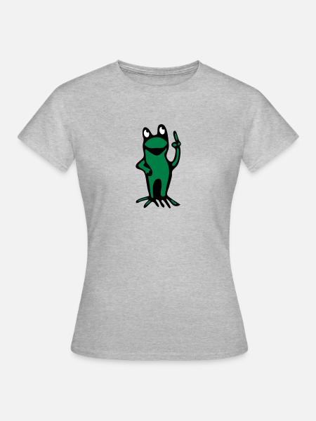 Frosch - Dame-T-shirt - grå meleret