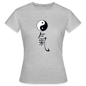 tao qi - Frauen T-Shirt - Grau meliert - Vorne - AI Model Female 172 dark (172cm)