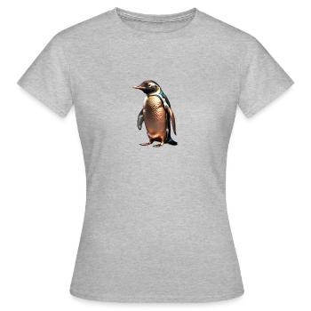 The Bronze Penguin - Women's T-Shirt - heather grey - Front - AI Model Female 172 dark (172cm)