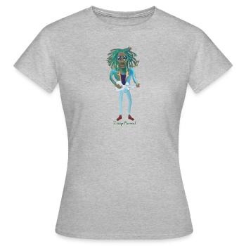 kid reaggae 2 - T-shirt Femme - gris chiné - Devant - AI Model Female 172 dark (172cm)