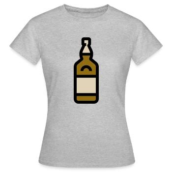 Bouteille de whisky, bouteille de whisky - T-shirt Femme - gris chiné - Devant - AI Model Female 172 dark (172cm)