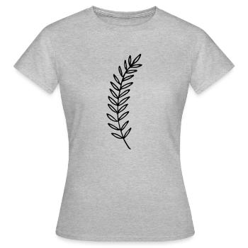 Branche branche feuille feuilles plante nature gui sapin - T-shirt Femme - gris chiné - Devant - AI Model Female 172 dark (172cm)