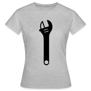 Wrench Icon - Women's T-Shirt - heather grey - Front - AI Model Female 172 dark (172cm)