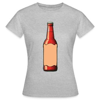 Beer Bottle Beer Drinking Symbol - Women's T-Shirt - heather grey - Front - AI Model Female 172 dark (172cm)