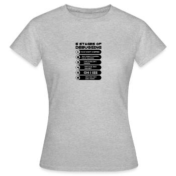 Programmation - T-shirt Femme - gris chiné - Devant - AI Model Female 172 dark (172cm)