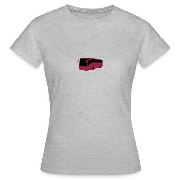 Reisebus - Frauen T-Shirt - Grau meliert - Vorne - AI Model Female 172 dark (172cm)