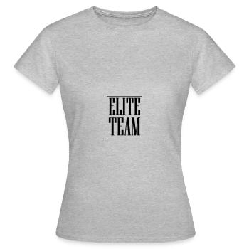 Elite Team - Frauen T-Shirt - Grau meliert - Vorne - AI Model Female 172 dark (172cm)