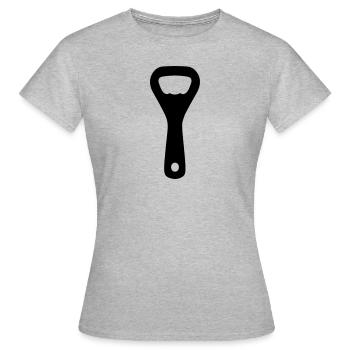 bottle opener - Women's T-Shirt - heather grey - Front - AI Model Female 172 dark (172cm)