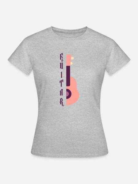 Guitar - Frauen T-Shirt - Grau meliert