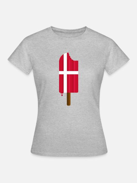 Geschmack von Dänemark - Frauen T-Shirt - Grau meliert