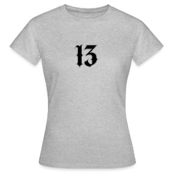 Lucky Number13 - Outline Thick Black - Women's T-Shirt - heather grey - Front - AI Model Female 172 dark (172cm)